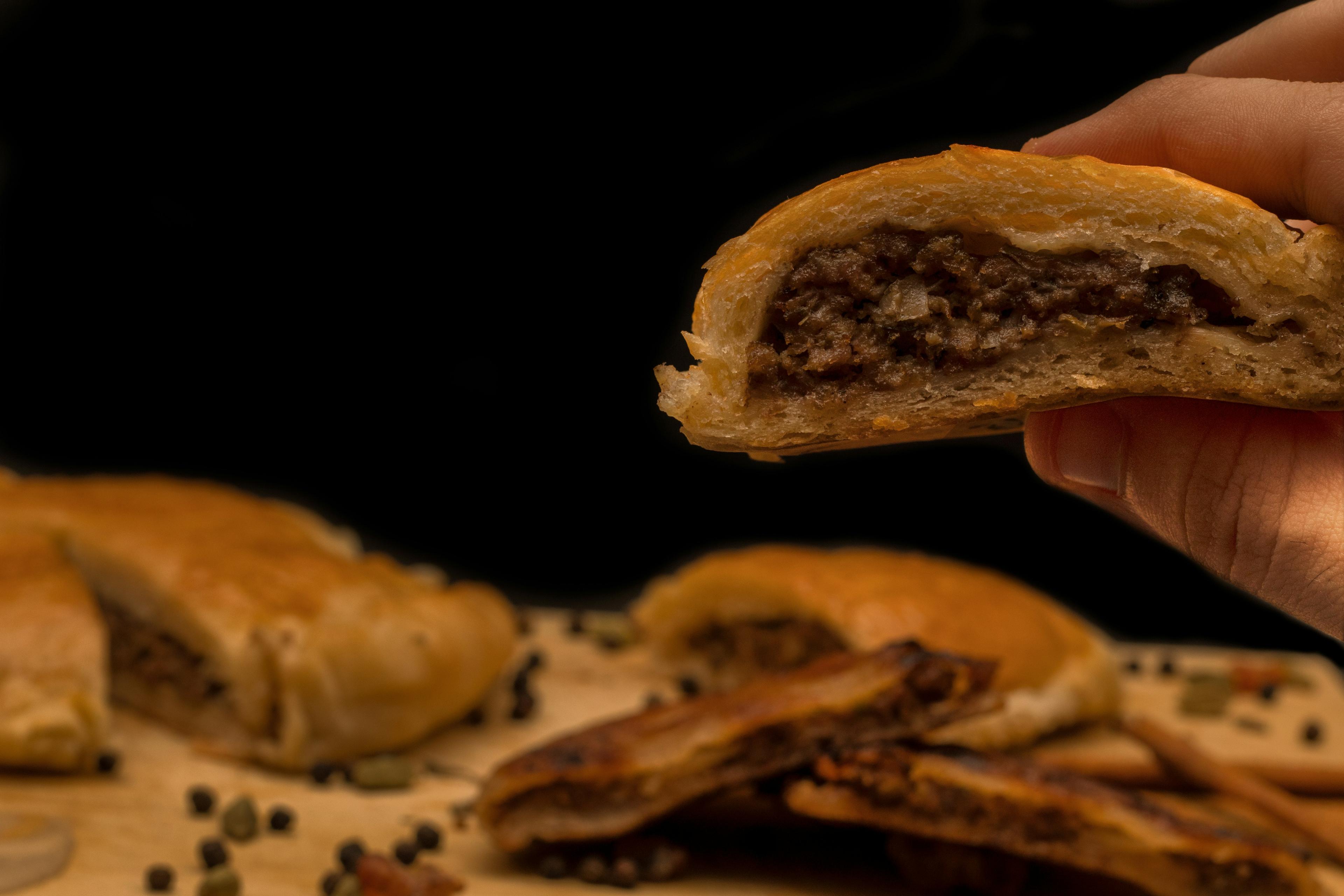 Nigerian Meat Pie - flaky pastry filled with seasoned ground beef and vegetables