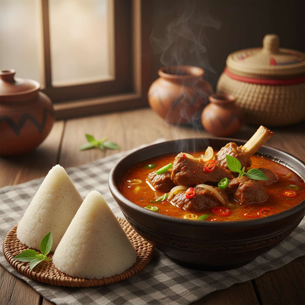 Pepper Soup - a spicy Nigerian broth with meat and aromatic spices